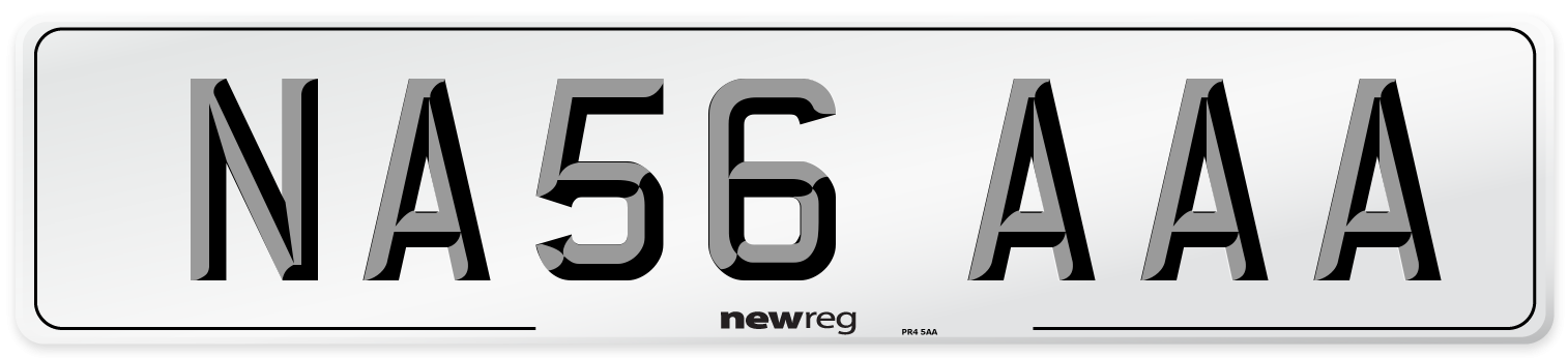 NA56 AAA Number Plate from New Reg